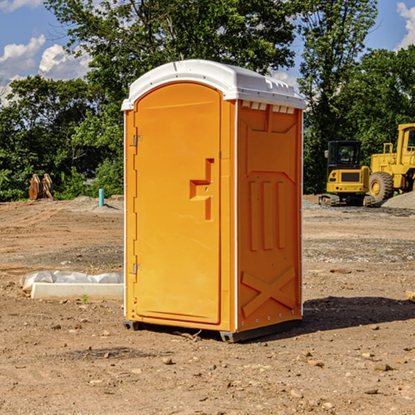 can i customize the exterior of the portable toilets with my event logo or branding in Garrett